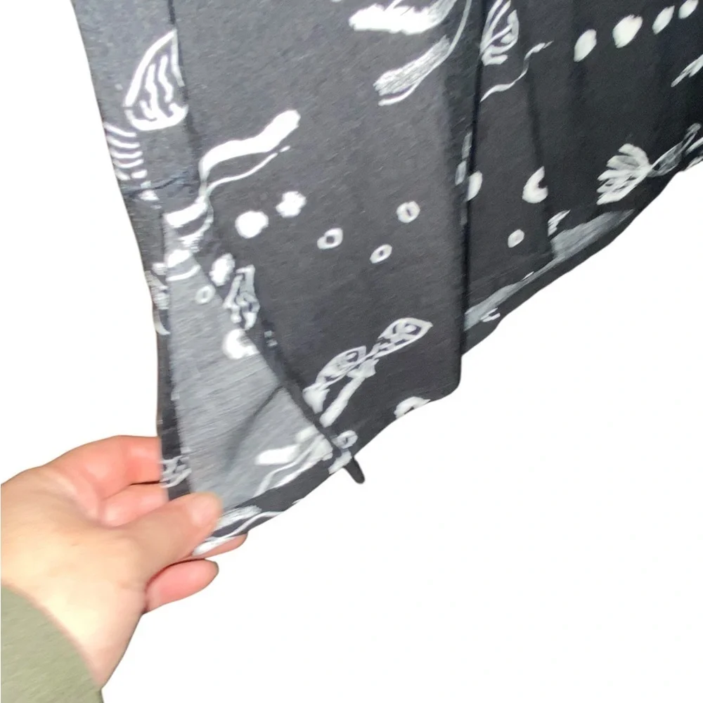 vintage 90s jennifer Moore black white Fish print tank dress vacation  coastal